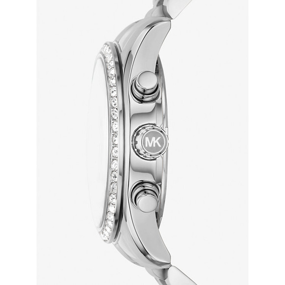 Michael Kors Women\'s Lexington Pavé Silver Tone Crystal 38MM Watch main image 7